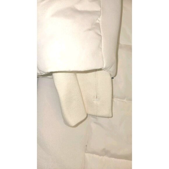 Michael Kors Women's White Winter Zipper BELT Puffer Hooded Coat Jacket Small - Picture 8 of 16